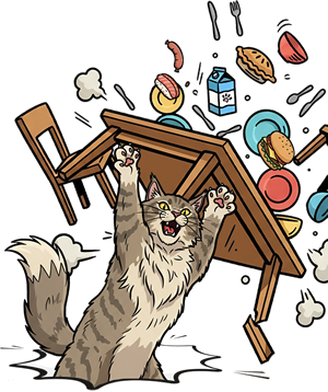 Hangry Kitties Flip Table